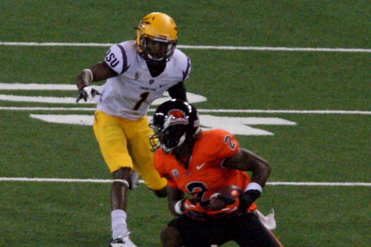 Arizona St. was unable to adjust to the speed of Oregon St., especially that of Markus Wheaton.