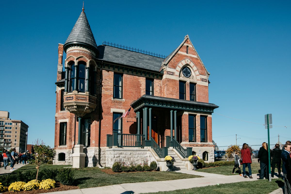 The renovated Ransom Gillis house in Brush Park was featured on HGTV's The Rehab Addict.