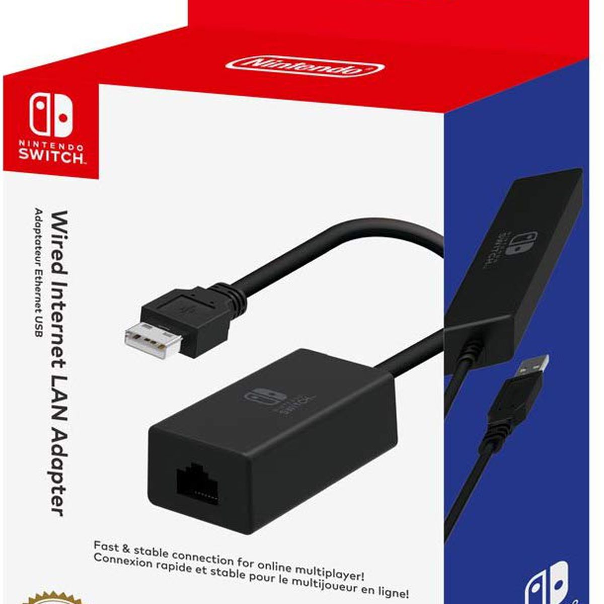 The box for Hori’s LAN adapter for Nintendo Switch 