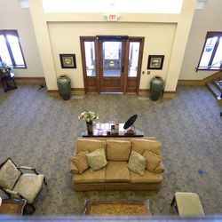 The lobby at the Taylor Springs Apartments in Salt Lake City on Wednesday, Sept. 17, 2014.