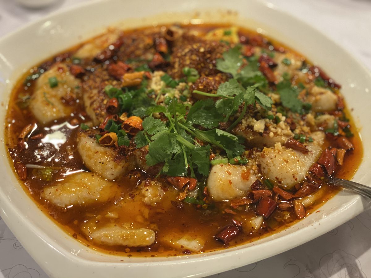 Water-boiled fish at Sichuan Style