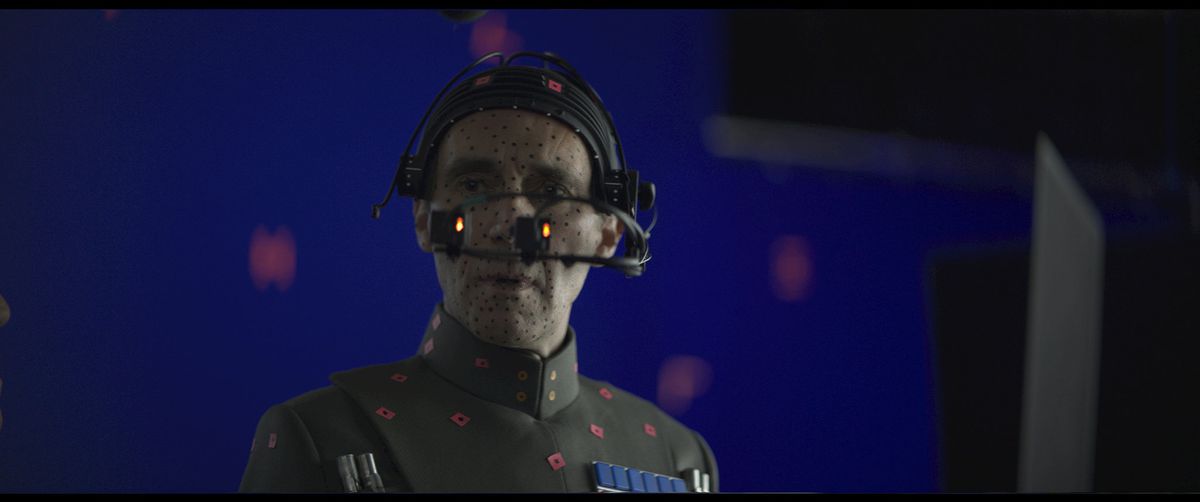 Rogue One filming - Guy Henry wearing performance capture equipment