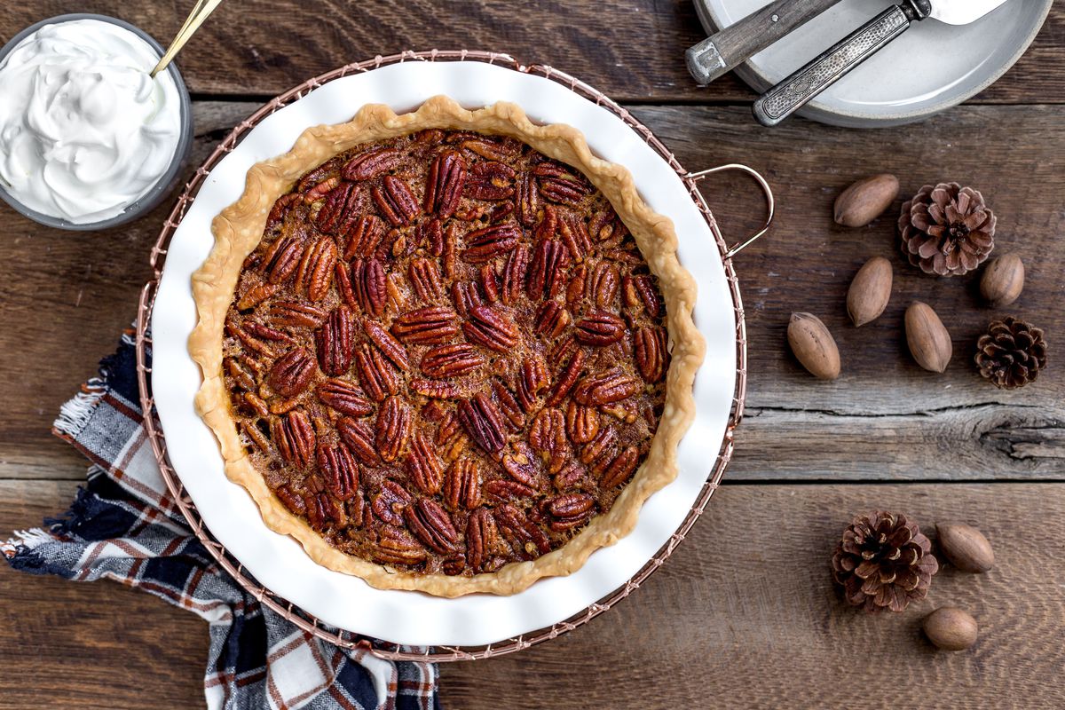 Pecan pie is the perfect Thanksgiving dessert.