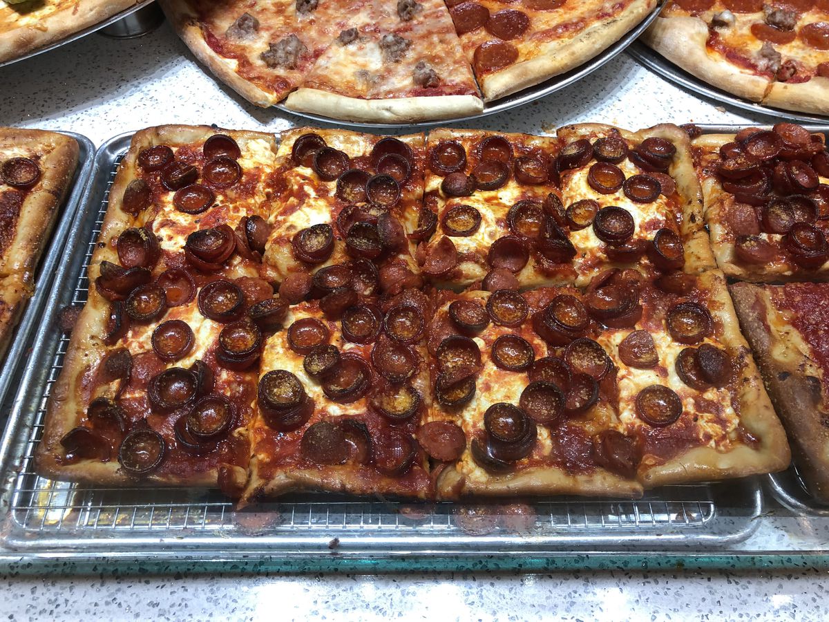Spicy pepperoni at Made in New York Pizza