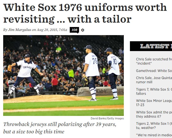 white sox 1976 throwback jersey