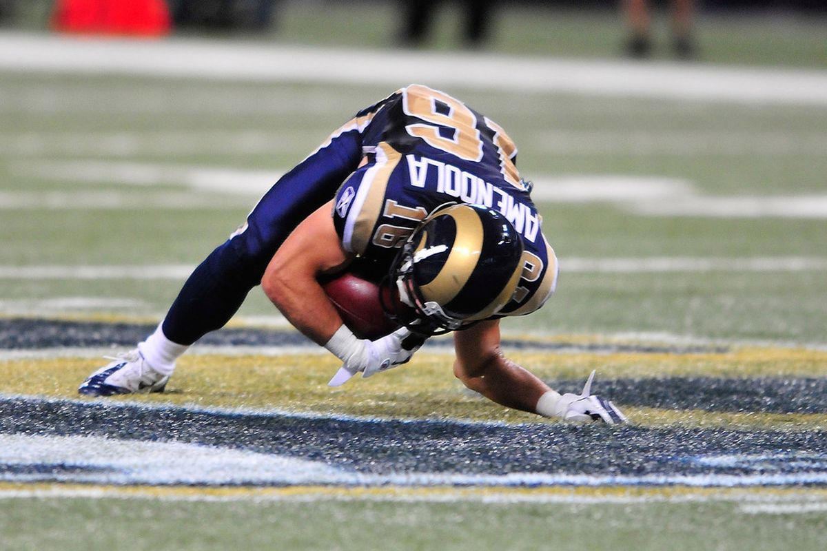 Danny Amendola #16 of the St. Louis Rams may be headed for the operating table. 