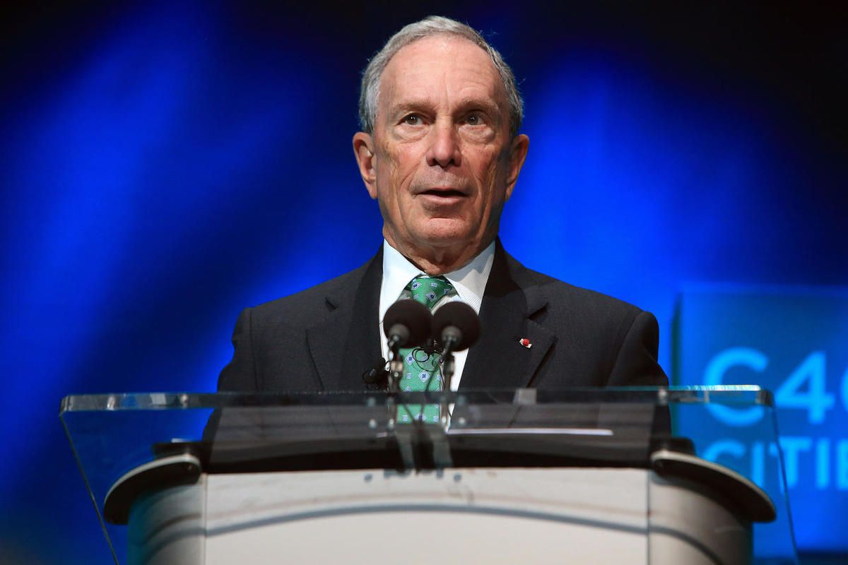 FILE - In this Dec. 3, 2015, file photo, former New York Mayor Michael Bloomberg speaks during the C40 cities awards ceremony, in Paris. Bloomberg, the billionaire former three-term mayor of New York City, has decided against mounting a third-party White 