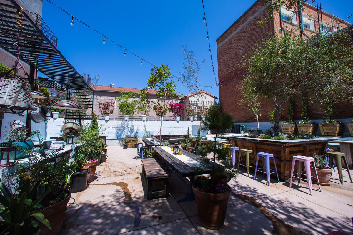 Outdoor patio at Carruth Cellars