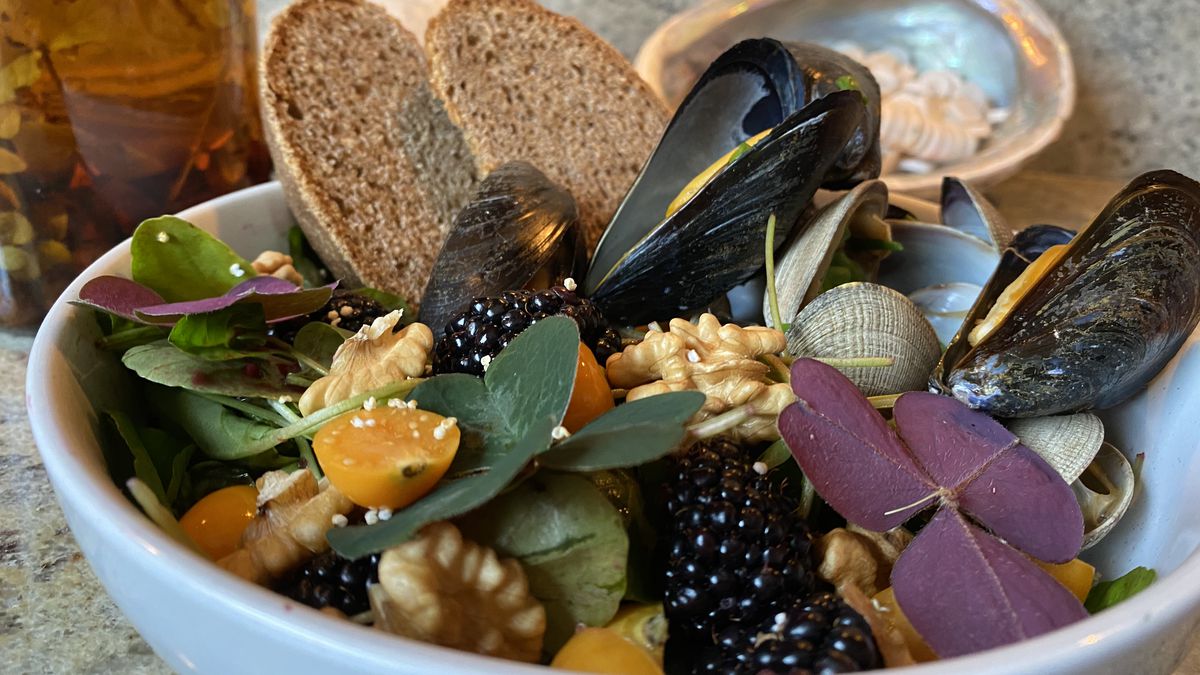 An Ohlone clam and mussel dish, a version of which might be part of Cafe Ohlone’s new takeout boxes