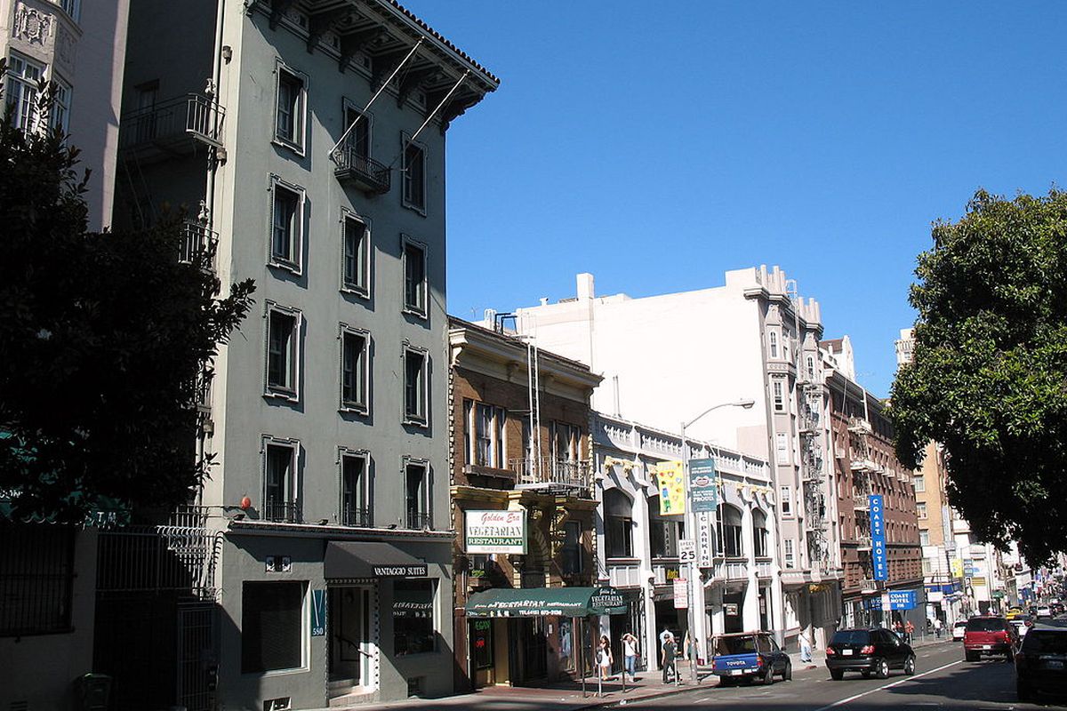 Mid-rise buildings in San Francisco.