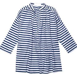 Shirred Agata Arita <a href="https://www.apieceapart.com/shop/sale-tops/shirred-agata-arita-stripe-blouse">striped blouse</a>, on sale for $144.60 on apieceapart.com.