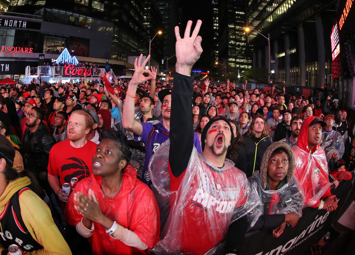 Toronto Fans Crowd ‘Jurassic Park’ To Watch The Raptors Play For The NBA Championship