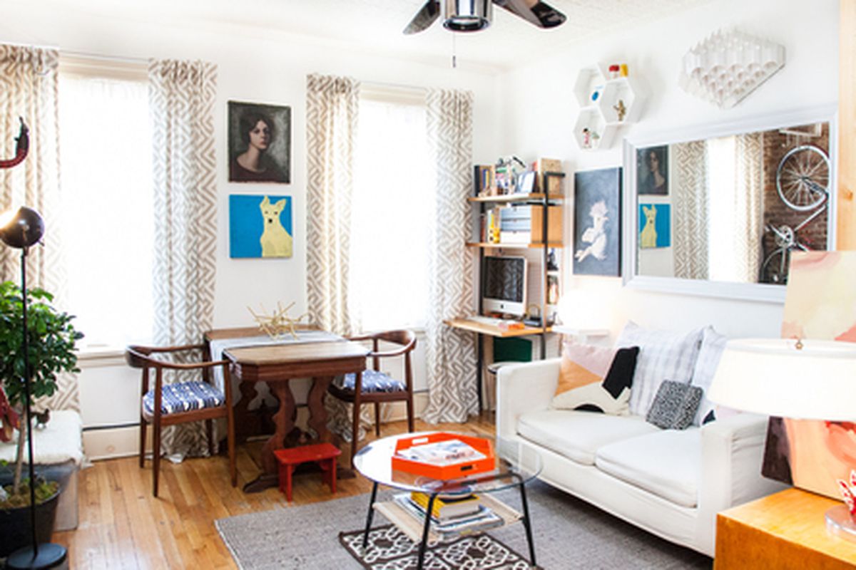 Photo courtesy Refinery29 and via <a href="http://curbed.com/archives/2014/05/21/come-step-inside-the-lilliputian-lair-of-refinery29s-editor.php">Curbed</a>.