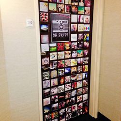 Creative and DIY bloggers can't help but decorate everything they see. While staying at the Lehi Springhill Marriott many bloggers decorated the door to their hotel suites.