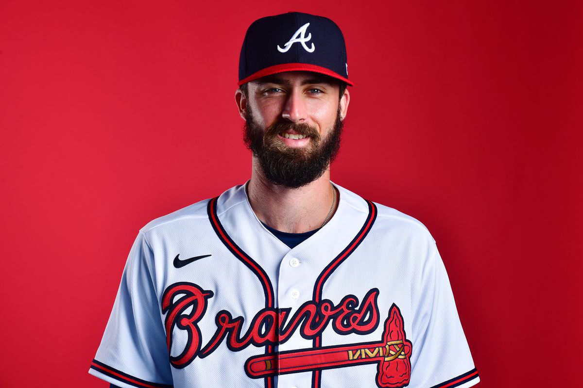 Braden Shewmake #65 of the Atlanta Braves poses for a portrait during the 2023 Atlanta Braves Photo Day at CoolToday Park on February 24, 2023 in North Port, Florida.