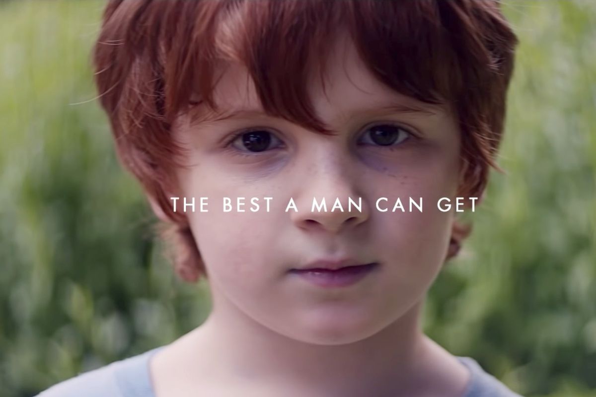 A young boy’s face with the words “The best a man can get.”