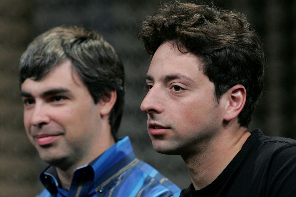 Google co-founders Larry Page and Sergey Brin.