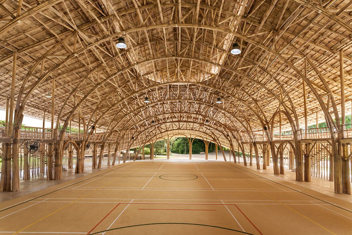 all-bamboo sports hall 