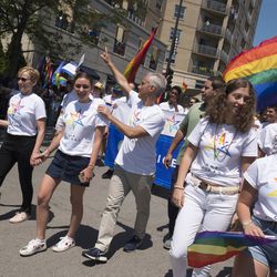 Chicago Mayor Rahm Emanuel in the 49th Chicago Pride Parade. | Rick Majewski/For the Sun-Times. | Rick Majewski/For the Sun-Times.