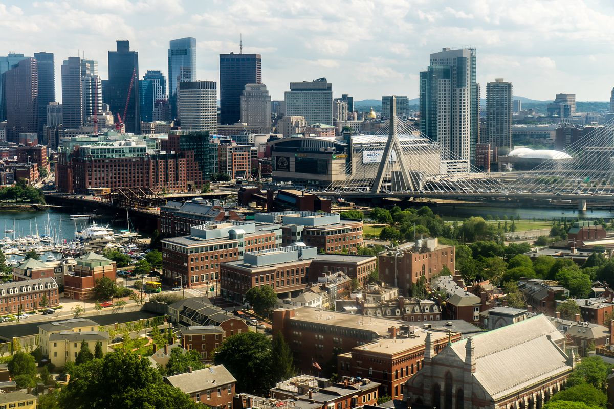 A view of Boston where the scum-sucking Patriots play football.  