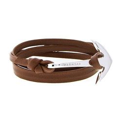 <strong>Miansai</strong> Hook Bracelet in Silver/Brown <a href="http://www.miansai.com/shop/hook-anchors/silver-tone-anchor-leather-82fa43">$65</a>