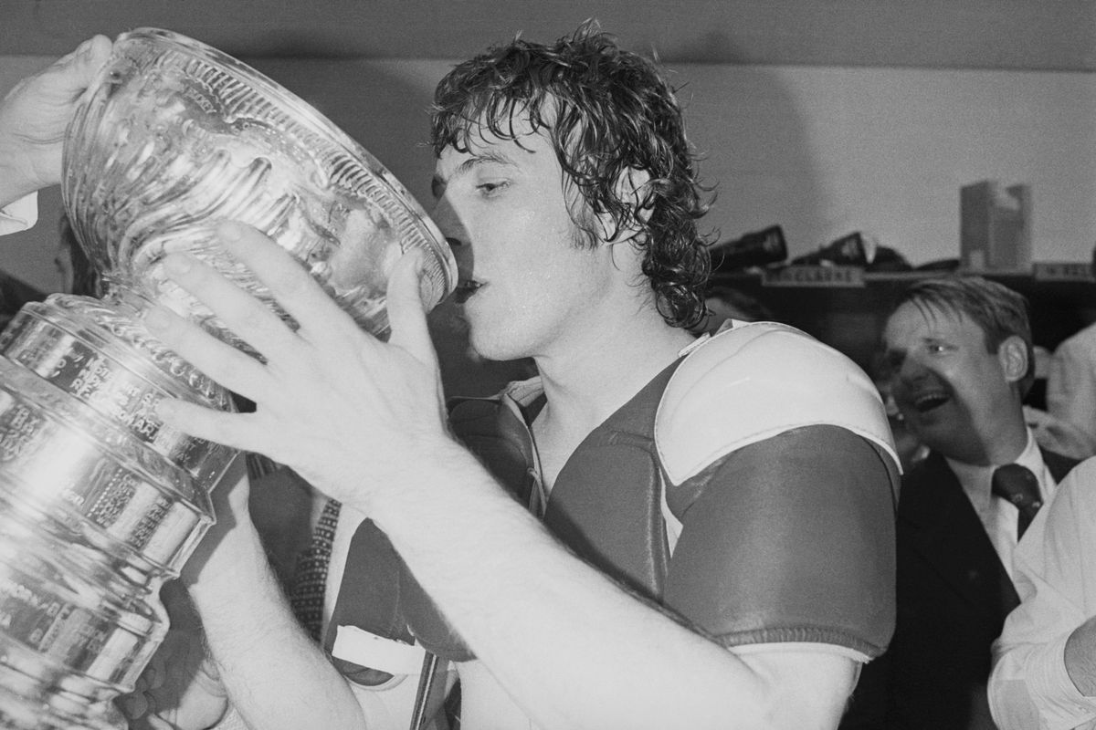Bobby Clarke Drinking from the Stanley Cup