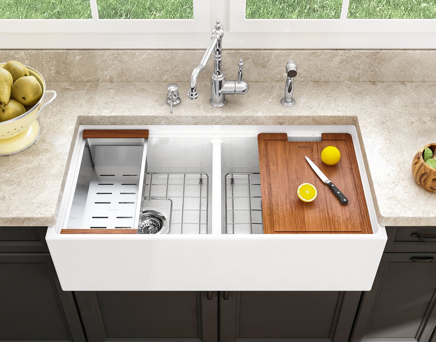 Popular Kitchen Sink Options, undermount sinks, top mount sinks, solid surface sinks, and composite kitchen sinks