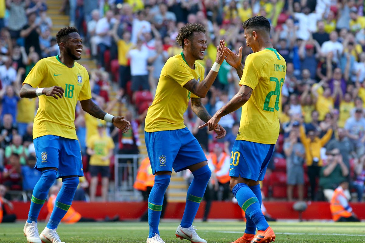 Neymar, Firmino and Fred - Brazil - FIFA World Cup