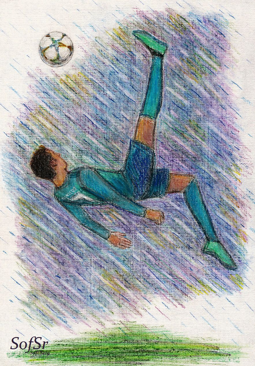 Cristiano Ronaldo’s goal against Juventus. Illustration by Sofi Serg.