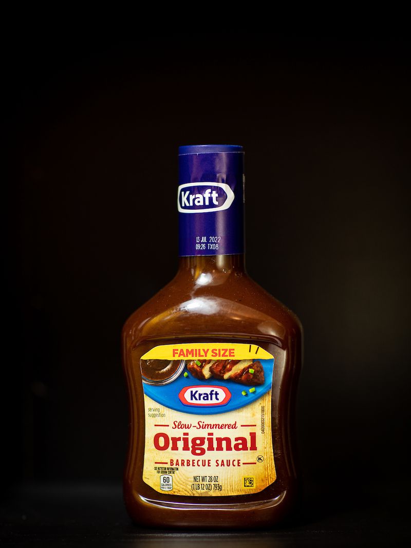A bottle of Kraft original barbecue sauce