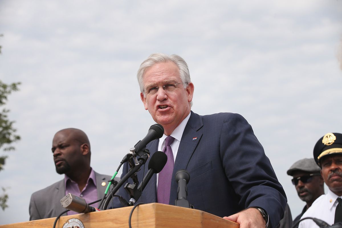 Missouri Governor Jay Nixon speaks to media about the protests in Ferguson in August.