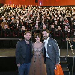 Director Gareth Edward and actors Felicity Jones and Diego Luna with fans at the Fan Event Q&A in Mexico City on Nov. 22, 2016.