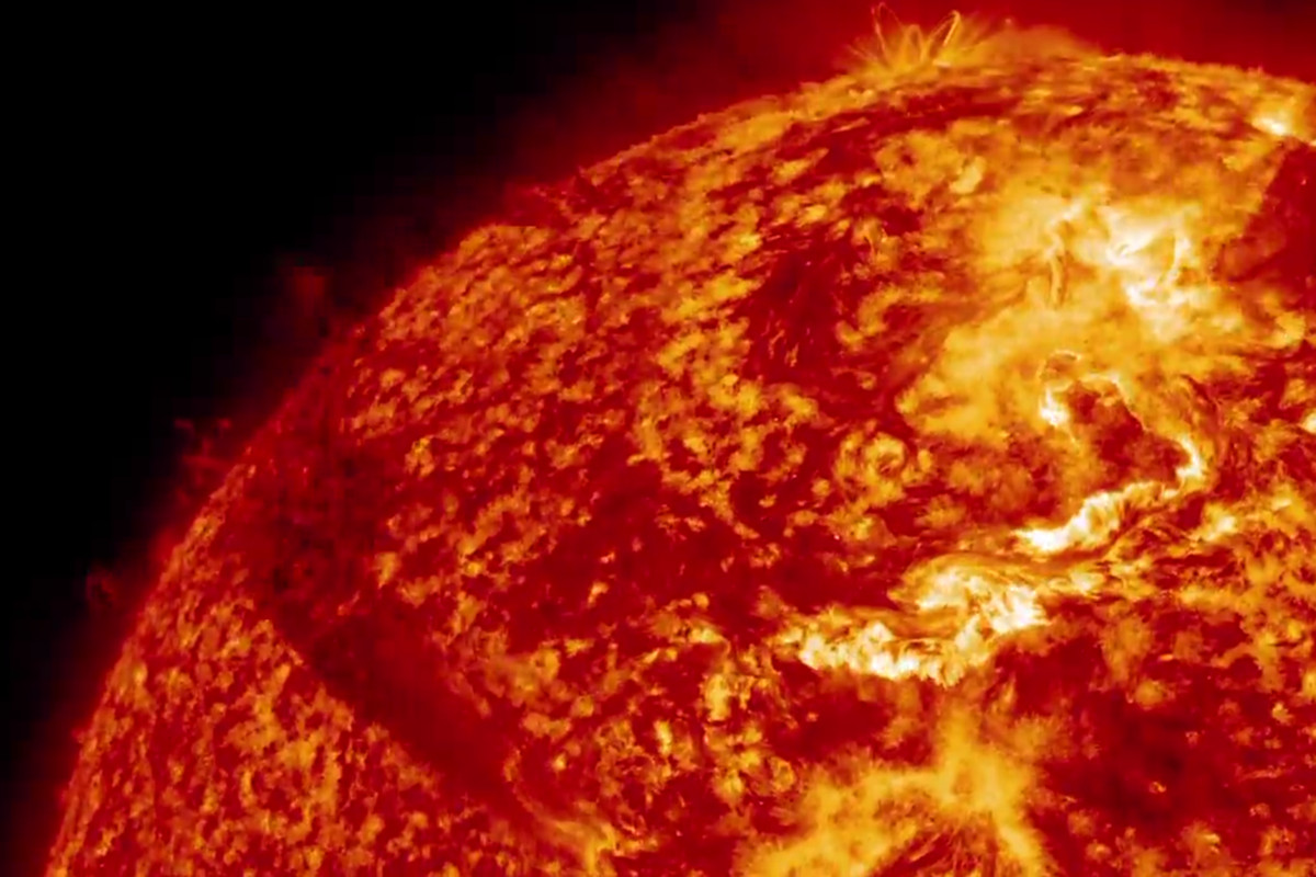NASA Sun coronal mass ejection canyon of fire