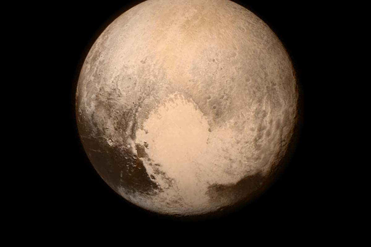Pluto, as seen by New Horizons the day before the flyby.