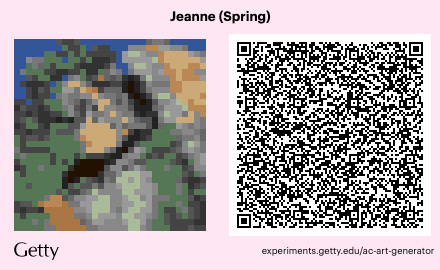 Édouard Manet’s painting “Jeanne” imported as an Animal Crossing pattern