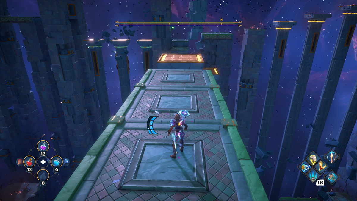 A puzzle solution in the Atalanta’s Escape Vault of Tartaros from Immortals Fenyx Rising