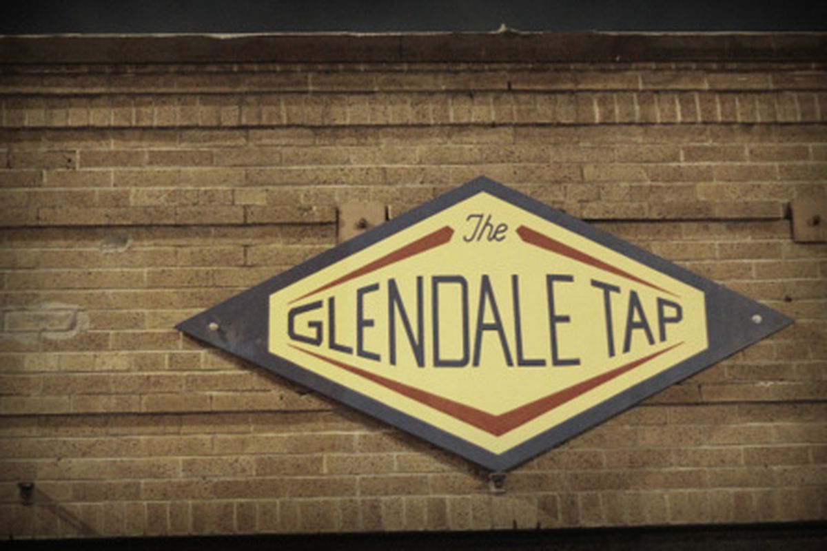 An old wooden sign reads the Glendale Tap.