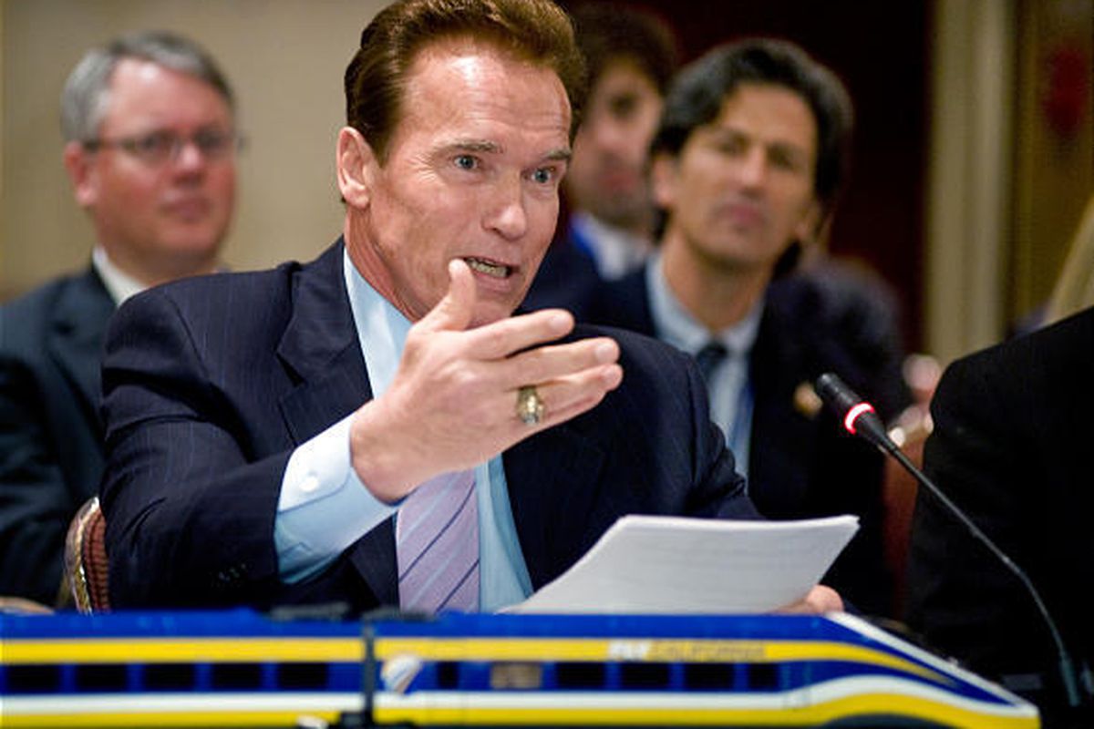 California Gov. Arnold Schwarzenegger is optimistic at National Governors Association meetings in D.C. Sunday.