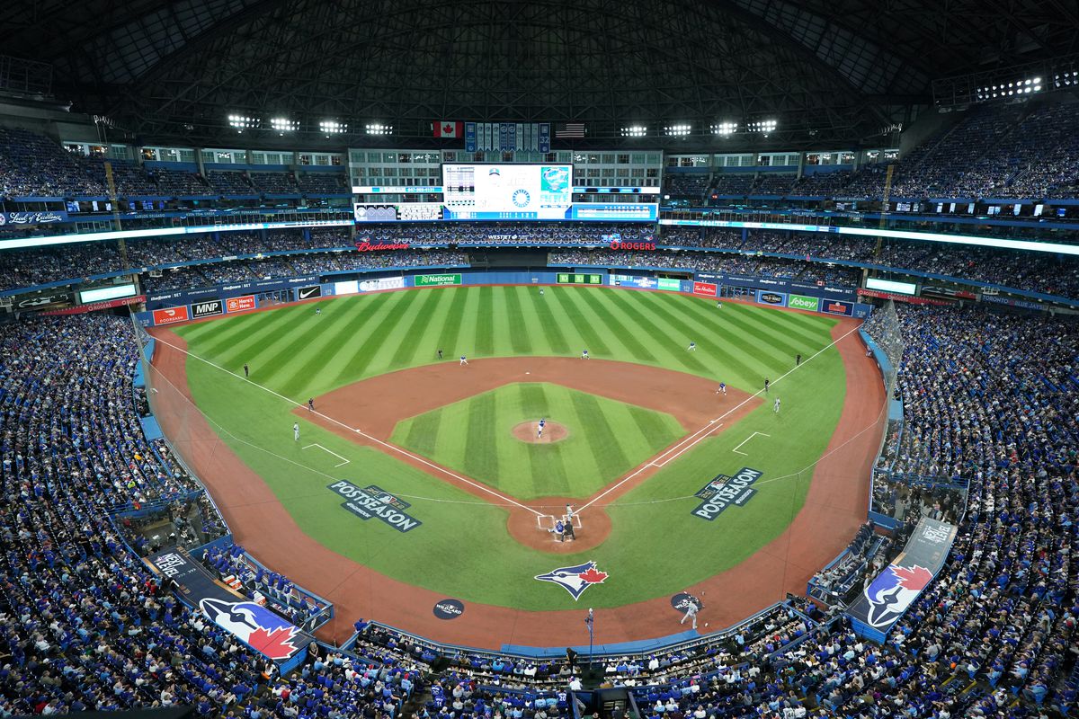 A general view during the Wild Card Series game between the Seattle Mariners and the Toronto Blue Jays at Rogers Centre on Friday, October 7, 2022 in Toronto, Ontario, Canada.