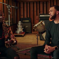 Alex Boye meeting with Jidenna before recording a cover of "Little Bit More."