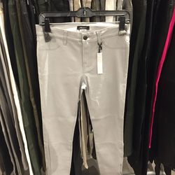 J Brand gray leather pants, $179