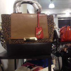 Leather handbag, $175