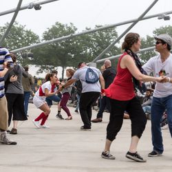 People dance on Sunday, June 10, 2018 during Chicago Blues Festival. | Erin Brown/Sun-Times
