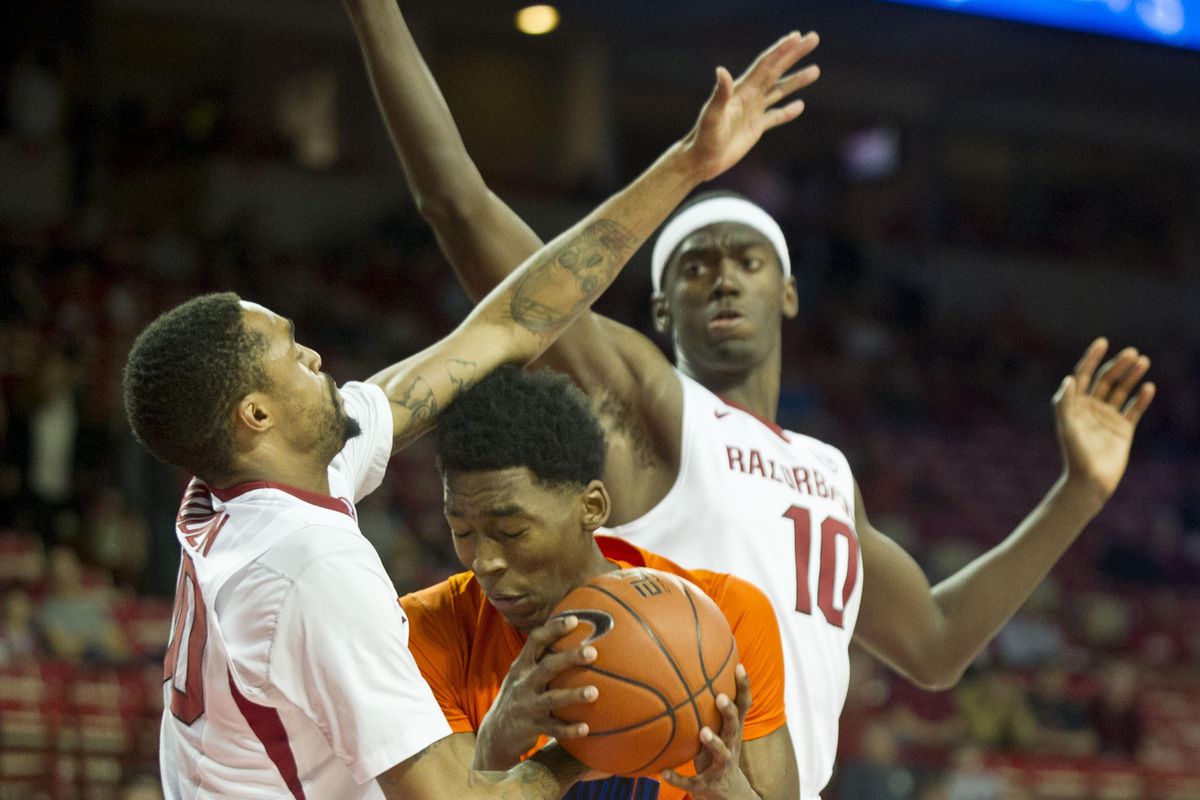 A foul on the road, totally cool in Fayetteville.