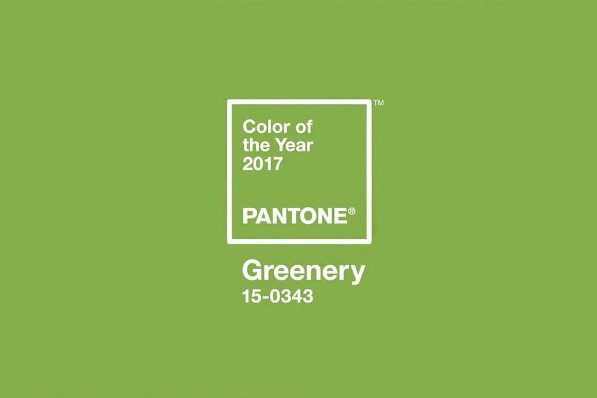 Pantone's "greenery" color of 2017.