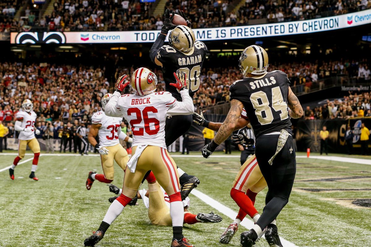 Saints thought they had won the game on this catch. Alas, they hadn't.