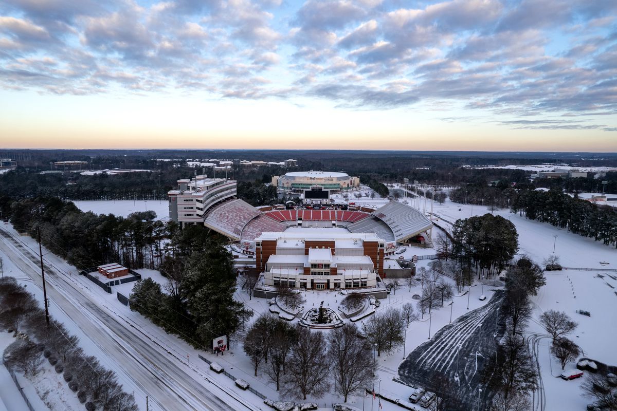 Aerial View - Carter-Finley Stadium and PNC Arena