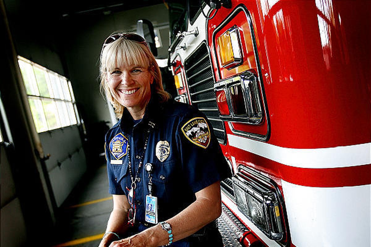 Martha Ellis was sworn in as the first woman division chief in the Salt Lake City Fire Department on Thursday, May 7, 2009. A federal judge has found a discrimination lawsuit between Ellis and Salt Lake City can move forward.