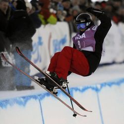 Keltie Hansen (CAN) competes during the women's halfpipe competition at Park City Mountain Resort on Saturday, Jan. 18, 2014.