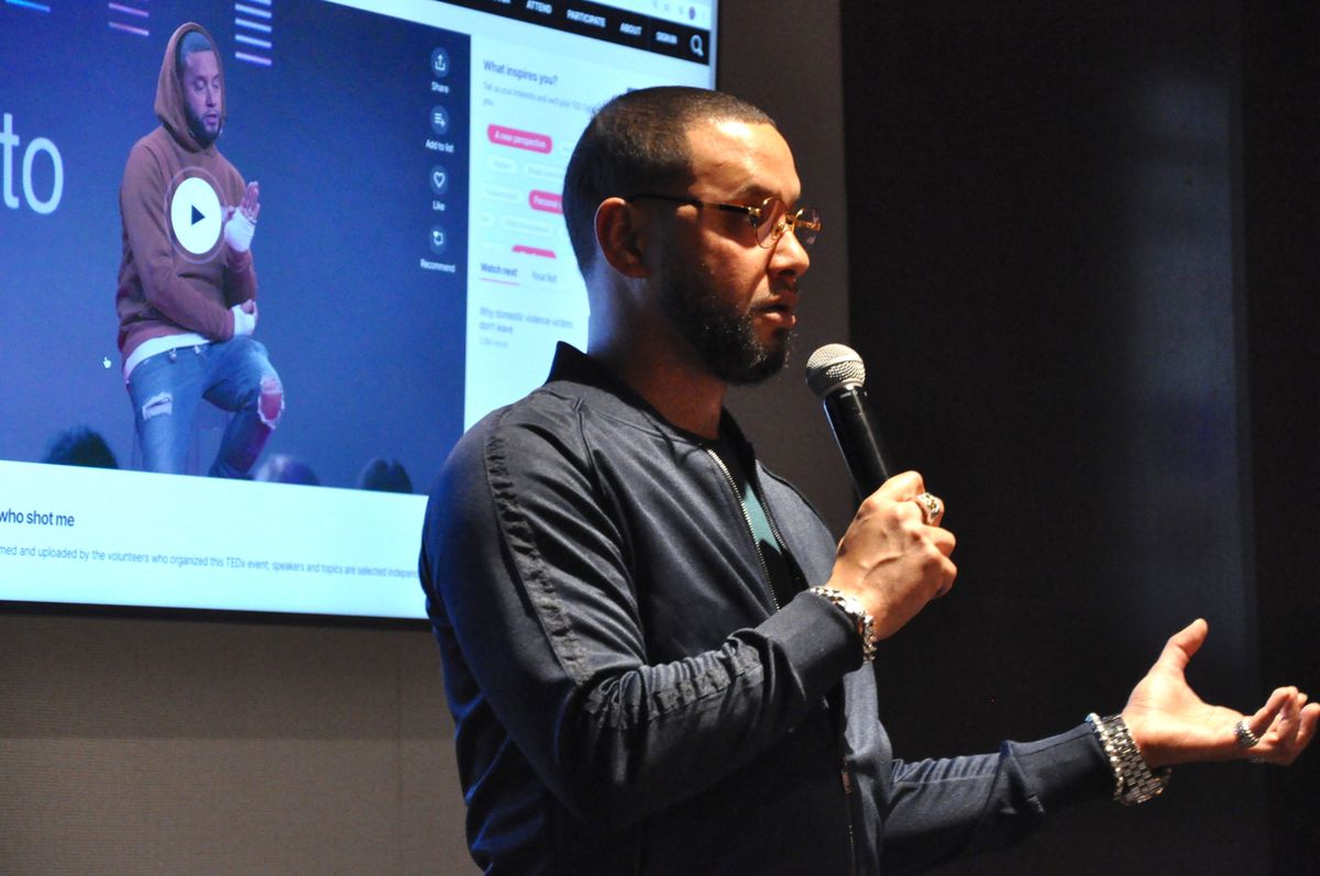 Director X attended the initiative’s launch on February 27 at Ironside Newark. The program is inspired by his TEDxTalk, “Message to the Man Who Shot Me.”